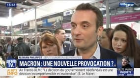 Propos du Président sur les manifestants: Florian Philippot "pense que M. Macron a rompu avec un état d'esprit démocratique"