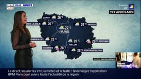 Météo: fin du beau temps ce mercredi avec un ciel voilé et de possibles orages dans le sud de l'Ile-de-France, toujours de la chaleur avec 27°C à Paris