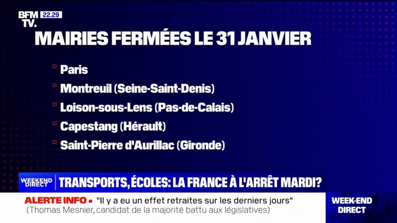 Mobilisation du 31 janvier: quels seront les secteurs impactés ?