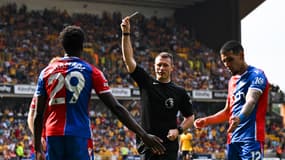 L'arbitre Tom Bramall lors de Wolverhampton-Crystal Palace, en mai 2024