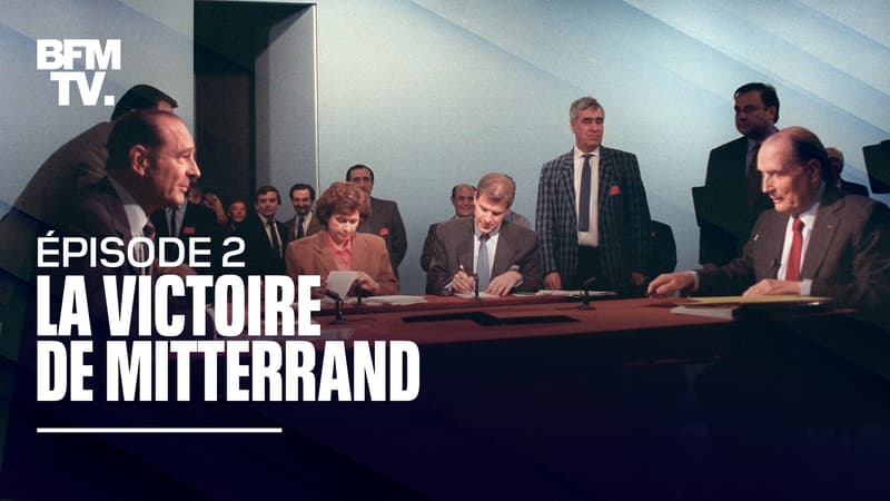 Jacques Chirac et François Mitterrand quelques minutes avant leur duel mythique du 28 avril 1988 