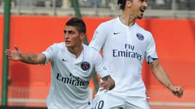 Marco Verratti et Zlatan Ibrahimovic