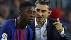 Ousmane Dembélé et Ernesto Valverde
