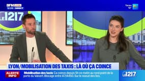 Mobilisation des taxis à Lyon: là où ça coince à midi