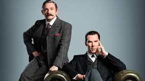 Martin Freeman et Benedict Cumberbatch, Watson et Sherlock Holmes, dans la série "Sherlock".