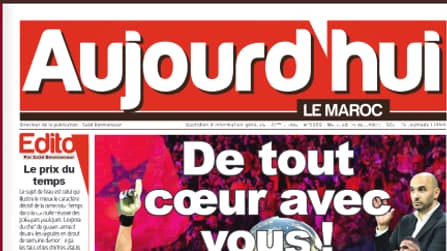 La Une du quotidien Aujourd'hui fait dans la sobriété