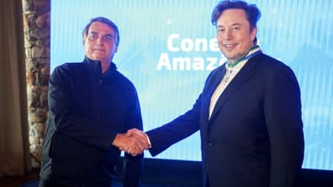 Le président brésilien Jair Bolsonaro et Elon Musk 