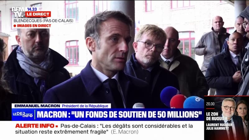 Inondations dans le Pas-de-Calais: Emmanuel Macron affirme que 