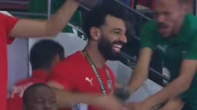 La joie de Mohamed Salah lors de la qualification de l'Egypte pour les 8es de finale de la CAN, le 22 janvier 2024