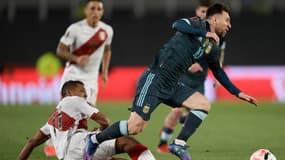 Lionel Messi face au Pérou le 14 octobre 2021