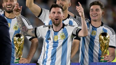 Lionel Messi pendant les festivités de Argentine-Panama en mars 2023