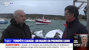Tempête Ciarán: le maire du Conquet vent debout pour sécuriser sa ville 