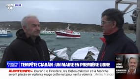 Tempête Ciarán: le maire du Conquet vent debout pour sécuriser sa ville 