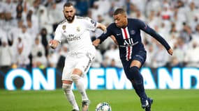 Karim Benzema et Kylian Mbappé, à Madrid le 26 novembre 2019