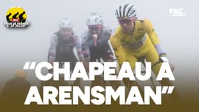Tour de France (E14) : "Chapeau à lui", Pogacar félicite Arensman après sa victoire