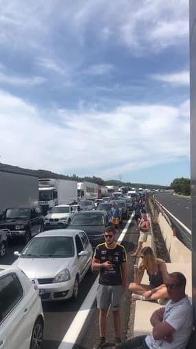 Accident de camion sur l'A9 - Témoins BFMTV