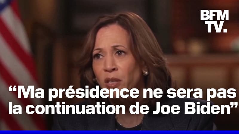 Kamala Harris promet une présidence différente de celle de Joe Biden