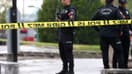 Un bandeau de sécurité devant le Parlement turc à Ankara, après une explosion, le 1er octobre 2023