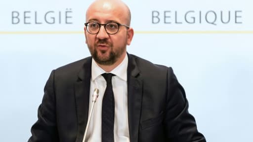 Le Premier ministre belge Charles Michel lors d'une conférence de presse le 22 novembre 2015 à Bruxelles.