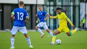Dehmaine Assoumani, le 4 octobre 2023 en Pologne, face au Lech Poznan