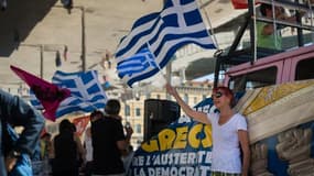 Manifestation à Marseille à l'appel de Attac, le 20 juin 2015 pour soutenir la Grèce