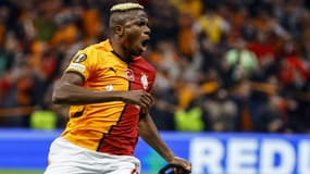 Victor Osimhen lors du match de Ligue Europa entre Galatasaray et Tottenham - 07/11/2024