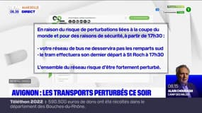 Avignon: les transports perturbés en raison de la Coupe du monde