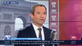 "Il y a un décalage très fort entre les actes et le discours" d'Emmanuel Macron estime Benoît Hamon