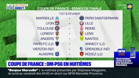 Coupe de France: l'OM recevra le PSG en 8e de finale au stade Vélodrome
