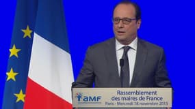 François Hollande a pris la parole devant les maires de France, mercredi 18 novembre, quelques instants après la fin de l'assaut à Saint-Denis. 