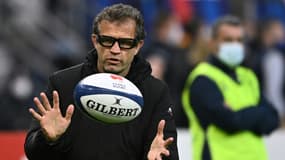 Le sélectionneur du XV de France Fabien Galthié avant d'affronter l'Ecosse, le 26 mars 2021 au Stade de France