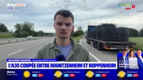 Précipitations: l'A35 coupée entre Rountzenheim et Roppenheim