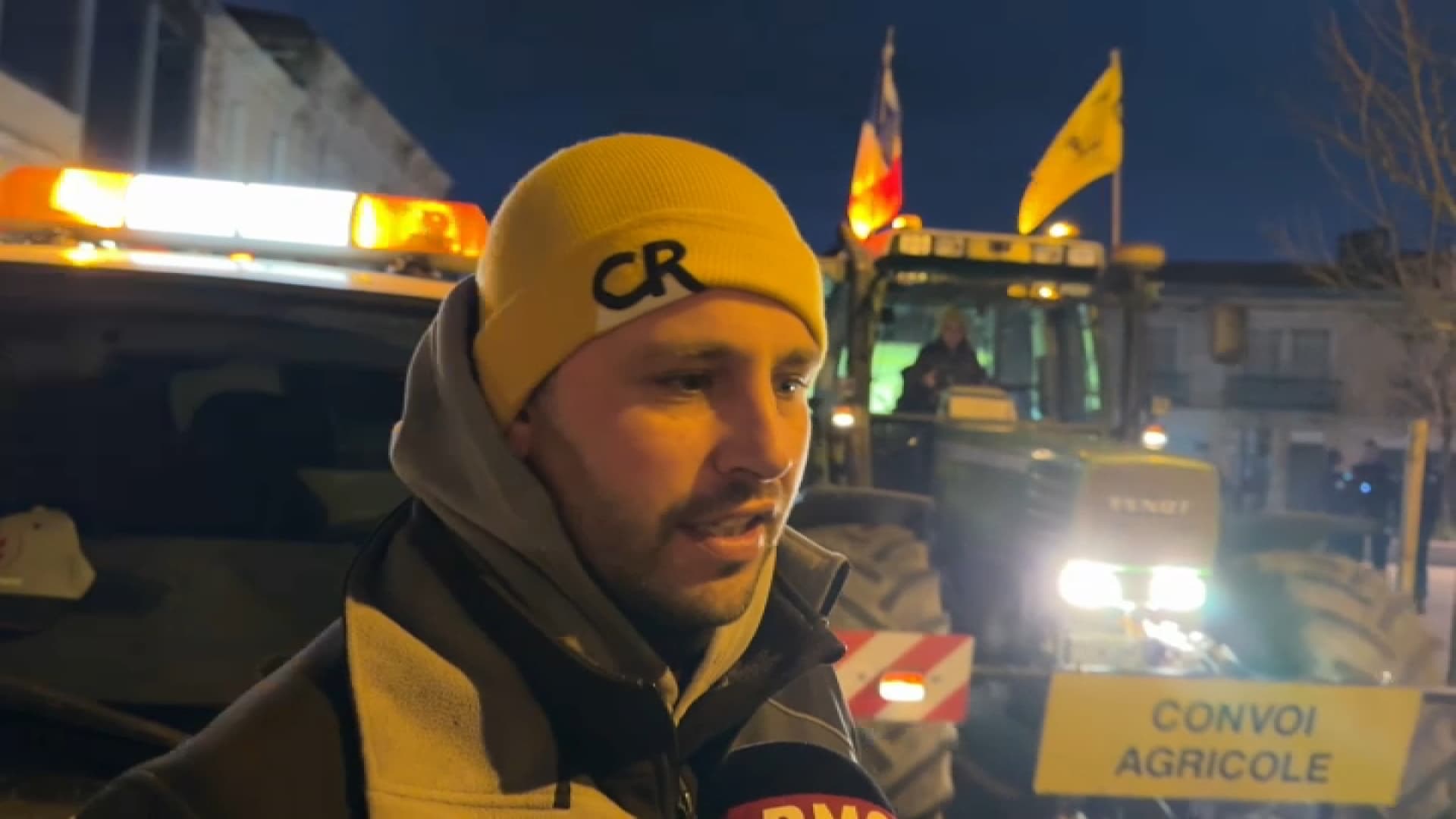 Paul, agriculteur participant à une action de la Coordination rurale 33 à Pessac le 19 novembre