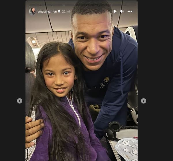 La fille d'Alphonse Areola avec Kylian Mbappé