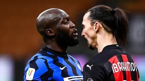 Zlatan Ibrahimovic et  Romelu Lukaku en janvier dernier