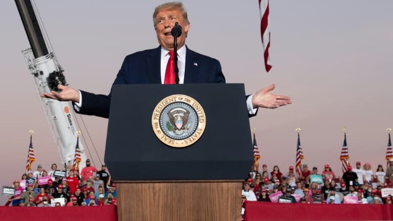 Donald Trump le 12 octobre 2020 à Sanford, en Floride.