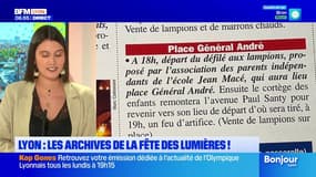 L'histoire du jour: plongée dans les archives de la fête des Lumières de Lyon