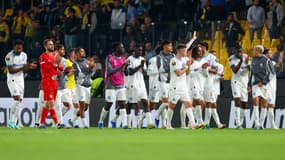 Des joueurs de l'OM après un match contre l'AEK, à Athènes le 10 novembre 2023