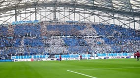 Les supporters de l'OM au stade Vélodrome face à Nice le 14 septembre 2024