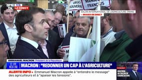 Salon de l'agriculture: Emmanuel Macron veut "manger Français" dans les restaurants et compte sur la filière viande pour "s'organiser mieux"