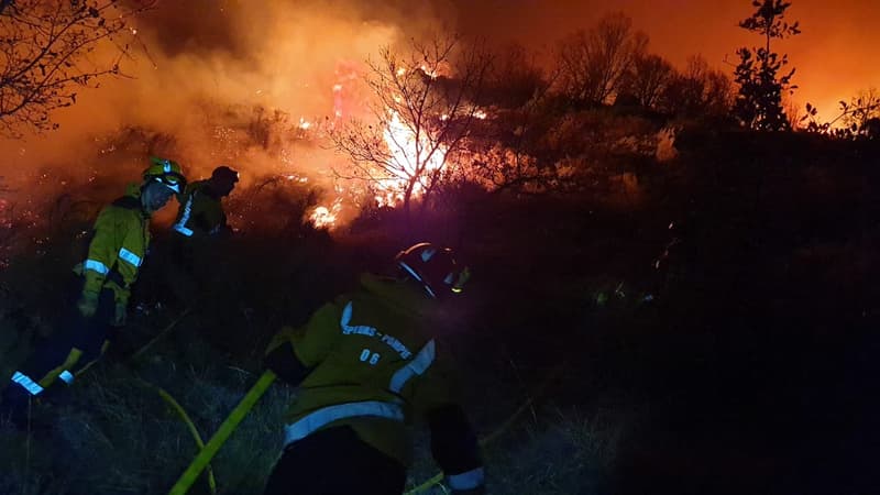 Alpes-Maritimes:  incendie à Saint-Vallier-de-Thiey, au moins 50 hectares brûlés