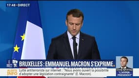 La conférence de presse d'Emmanuel Macron à Bruxelles