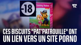  Ces biscuits "Pat’Patrouille” affichent un lien renvoyant vers un site porno 