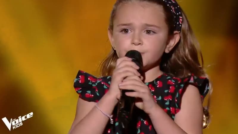La petite Maëline, dans "The Voice Kids", sur TF1.