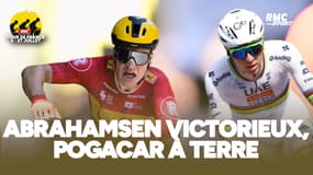 Tour de France (E11) : Abrahamsen résiste au retour de Van der Poel, Pogacar à terre
