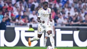 Castello Lukeba lors du match Lyon-Reims (3-0), le 27 mai 2023