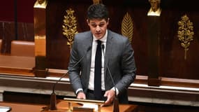 Aurélien Pradié (LR) à l'Assemblée nationale, le 28 avril 2020 à Paris