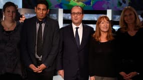 François Hollande sur le plateau de l'émission "En direct avec les Français", jeudi soir.