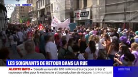 Les soignants se mobilisent à Marseille pour réclamer plus de moyens dans les hôpitaux et une revalorisation des salariales