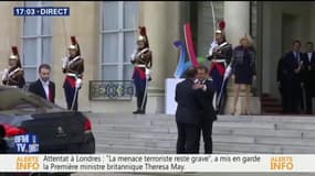 JO 2024: Emmanuel Macron accueille François Hollande et Nicolas Sarkozy à l'Élysée